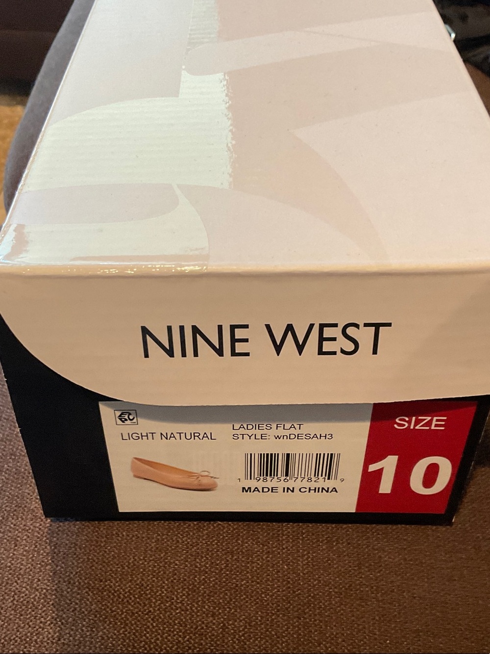 Nine West Nude Ballet Flats with Bow and Bead Accents - Picture 2 of 2